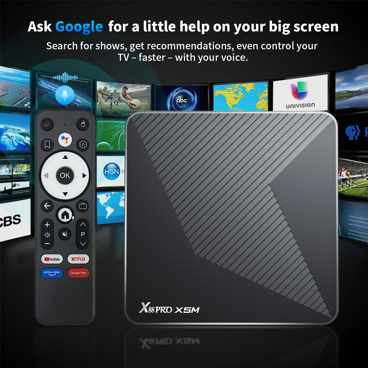 X88 PRO X5M Android 14 Smart TV BOX Amlogic S905X5M 4GB 64GB 8K HD 1000M DDR4 AV1 BT TVBOX 2.4G&5G مشغل وسائط واي فاي مزدوج