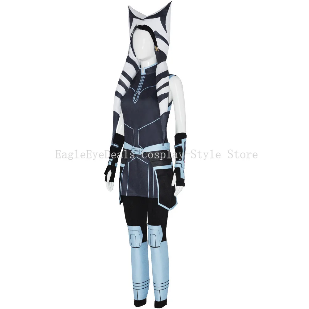 

Ahsoka Tano Clone Wars Edition Cosplay Costume Halloween Carnival Costumes for Women Adult Full Set Include Hat Ahsoka Outfits