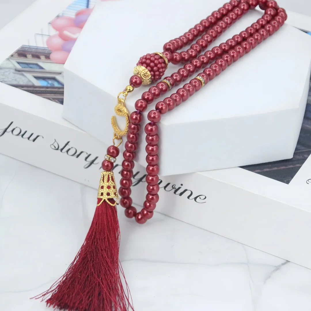 7Pcs Islam Prayer Beads Islamic Gifts 99 Beads Tasbeeh for Muslim Islam Tasbih Gift Set Rosary for Women Men Ramadan Hajj Eid