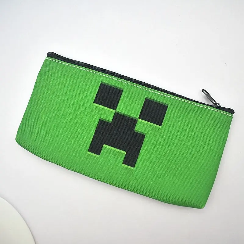 مقلمة قماش ماين كرافت للأولاد والبنات العودة إلى المدرسة حقيبة تخزين القرطاسية لعبة البضائع ستيف الزاحف أكياس قلم رصاص #5