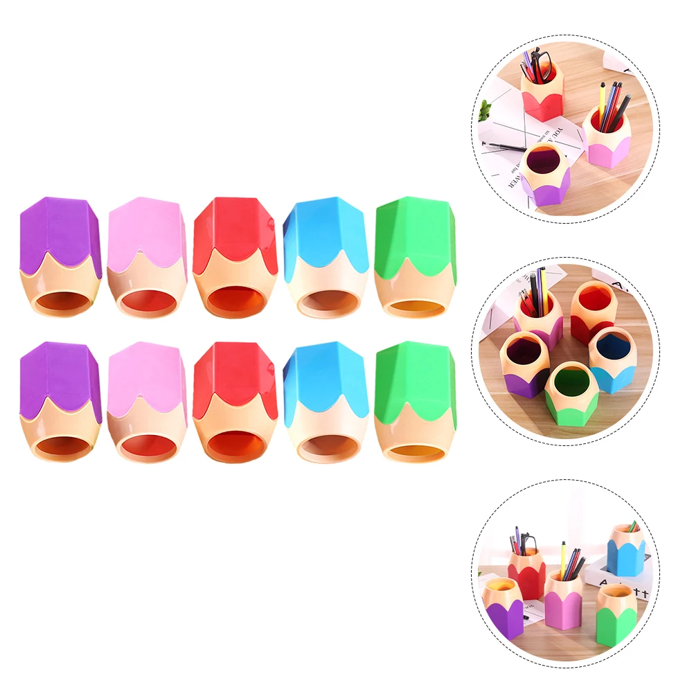 

10pcs Cute Pencil Holder Aesthetic Pen Cups Crayon Storage Container Makeup Brush Holder For Classroom Desk Tools