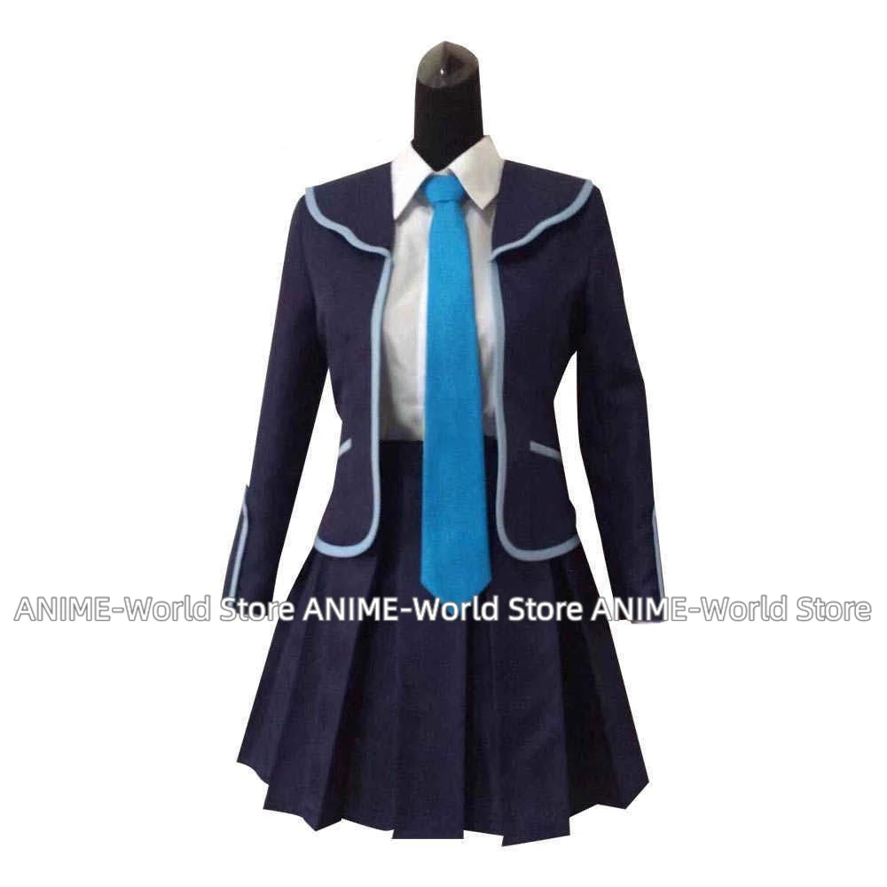 Game Yu Gi Oh VRAINS Skye Zaizen Zaizen Aoi Den sweater City High School Uniform Dark Blue Cosplay Costume Custom size Wig