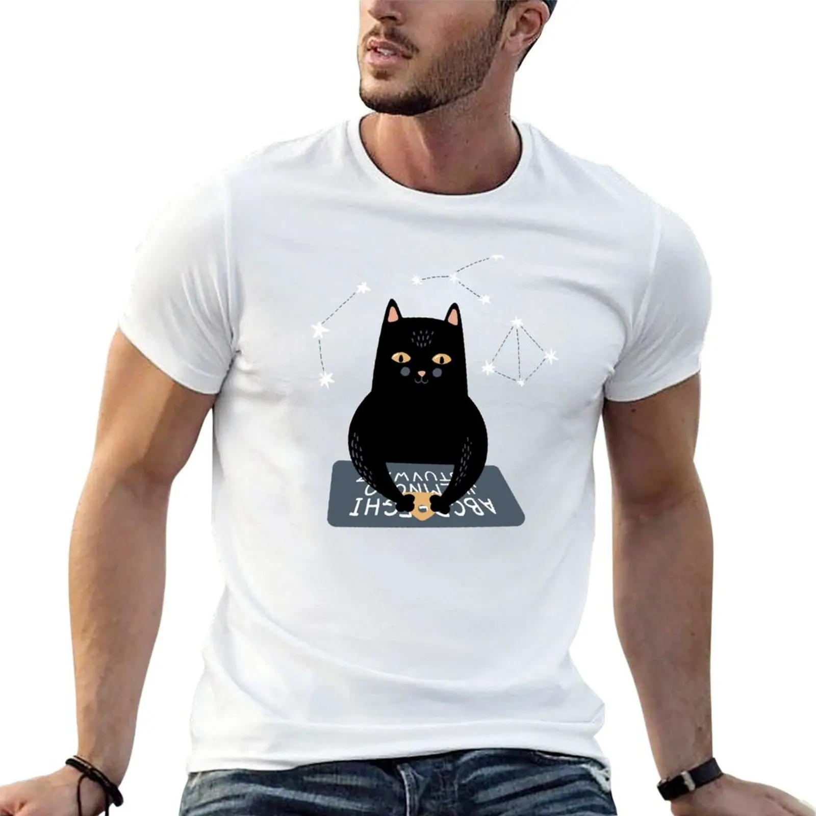 

Cat luxury cotton black man for Ouija t T-Shirt t-shirt man plain shirt shirt package t and man graphic
