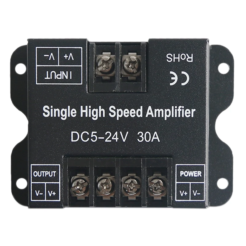 T21C LED Strip Amplifier 30A DC5V -24V Single High Speed Amplifier For Single Colour LED Strip Power Repeater Controller