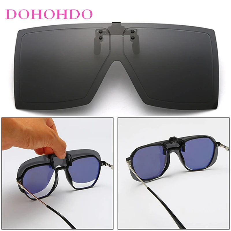 

Luxury Rimless One-Piece Driving Clip-on Flip-up Lens Polarized Men Women Night Vision Photochromic Outdoor Sports Goggles UV400