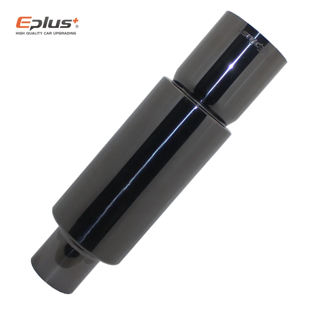 EPLUS Car exhaust pipe muffler Tail Pipe Universal High Quality Stainless Steel Interface 51 57 63MM Exhaust System End 76mm