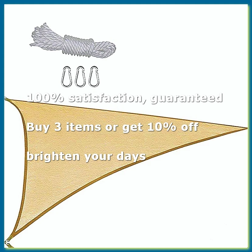 1x1x1 Meter Outdoor Window Shade Sail Breathable Triangular Extra Large Shade Sail