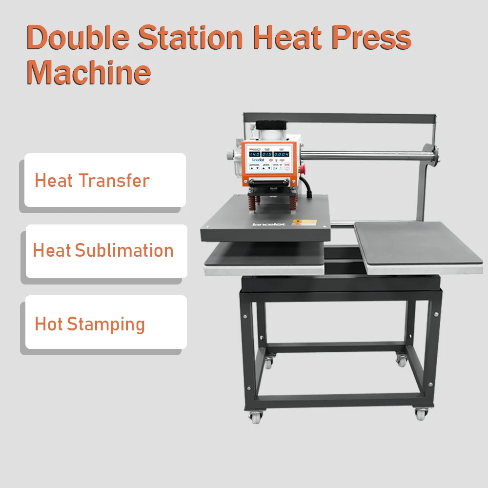 

Large 16x24 Dual Platen Heat Press Machine Pneumatic Auto Lift | For T-Shirt Mug Cap Sublimation Transfer | Commercial Grade Hea