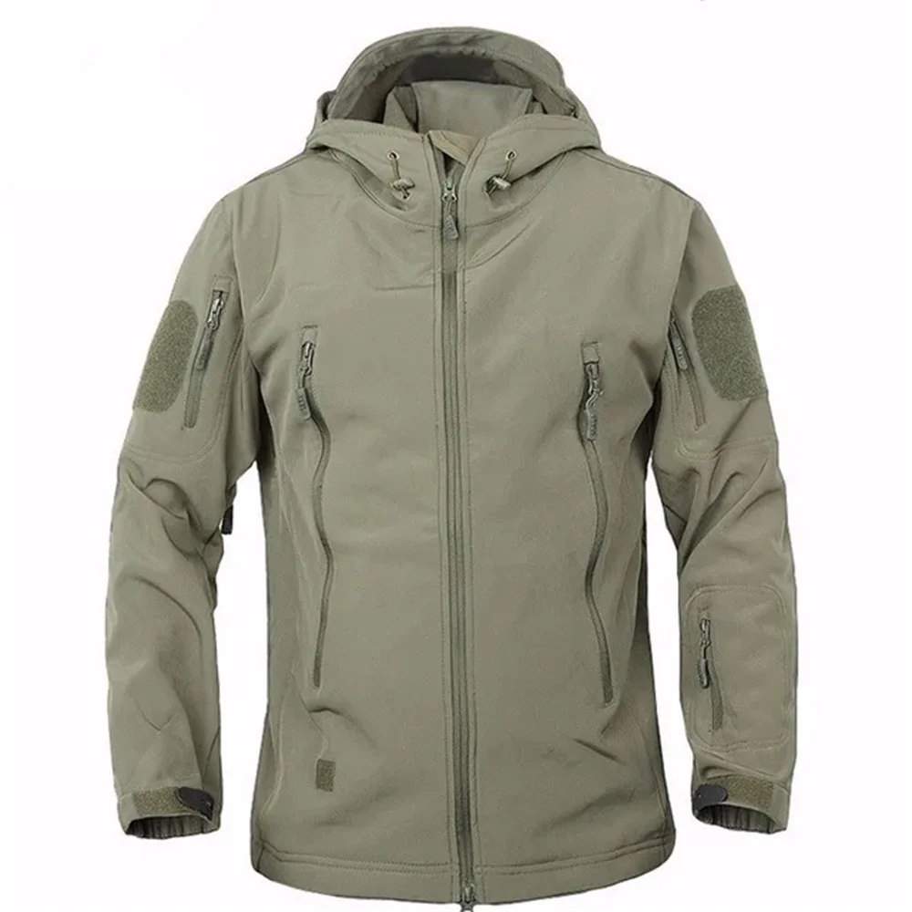 TAD-chaqueta militar de piel de tiburón para hombre, cortavientos táctico a prueba de viento, Softshell, impermeable, rompevientos, lluvia, Invierno