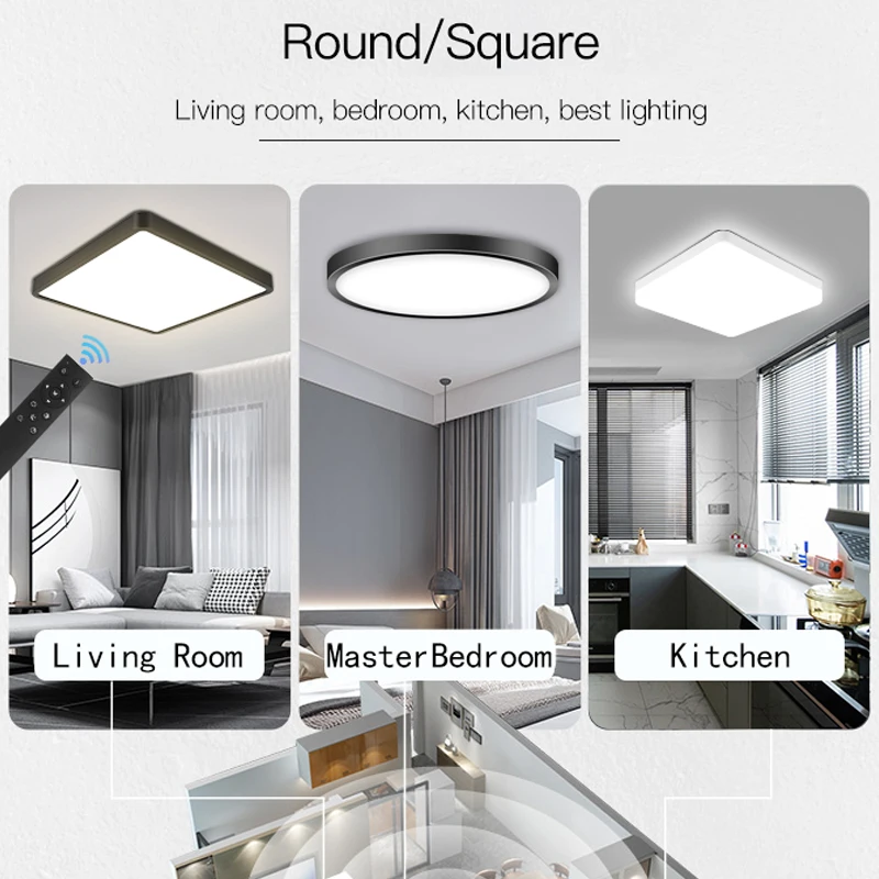 Led Ceiling Lamp Modern Ceiling Light Remote Control Dimmable Square Ceiling Lights Indoor lighting For Living Room Bedroom
