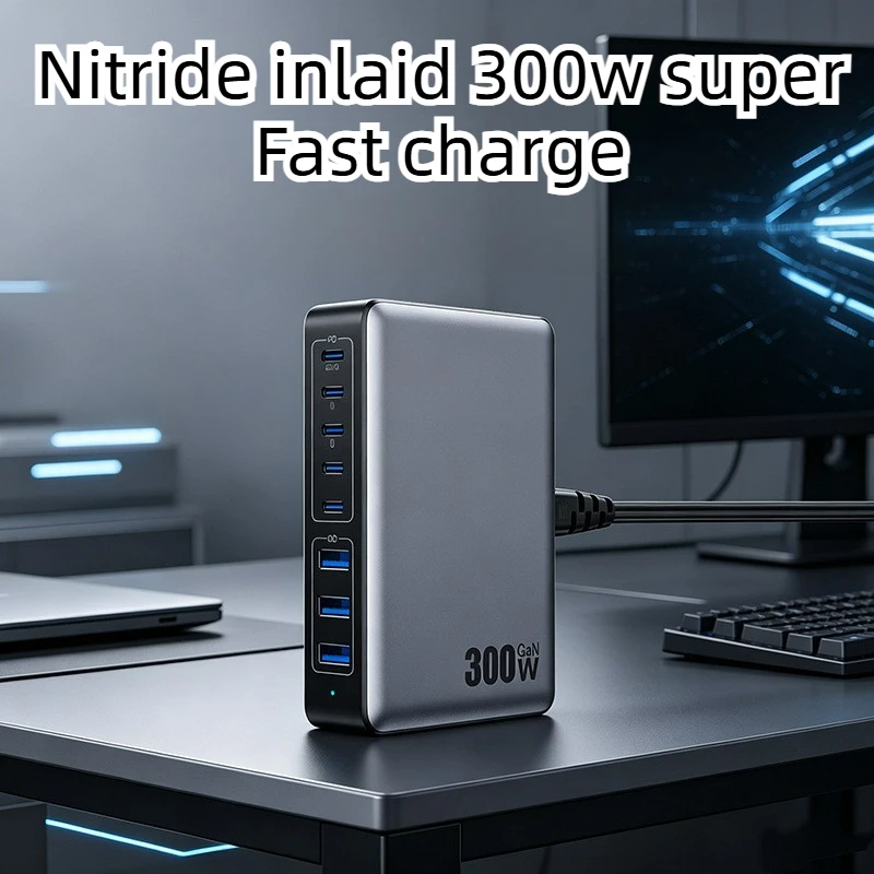 station-de-charge-rapide-chargeur-type-c-multi-ports-300w-chargeur-usb-pour-telephone-portable-chargeur-pratique-pour-la-maison-le-bureau-les-voyages-8-ports-nouveau
