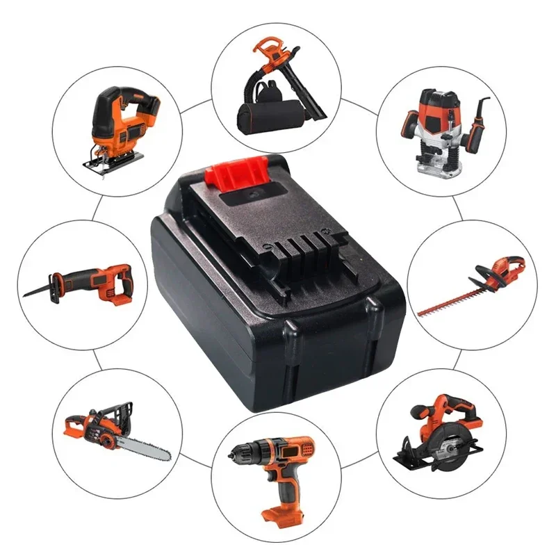 20V 6000mAh Li-ion Rechargeable Battery for BLACK&DECKER LB20 LBX20 LBXR20 Power Tool Replacement