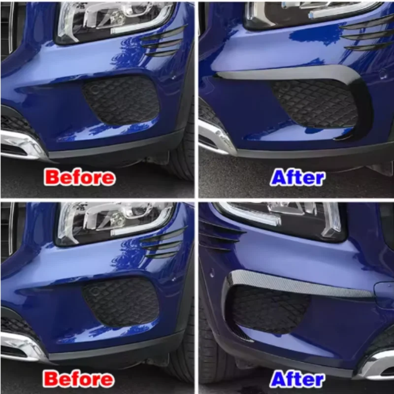 For Mercedes Benz GLB Class 200/180/220/ 2019 -2023 Car Front Fog Light Cover Decoration Trim Lamp Eyebrow Accessories view 3