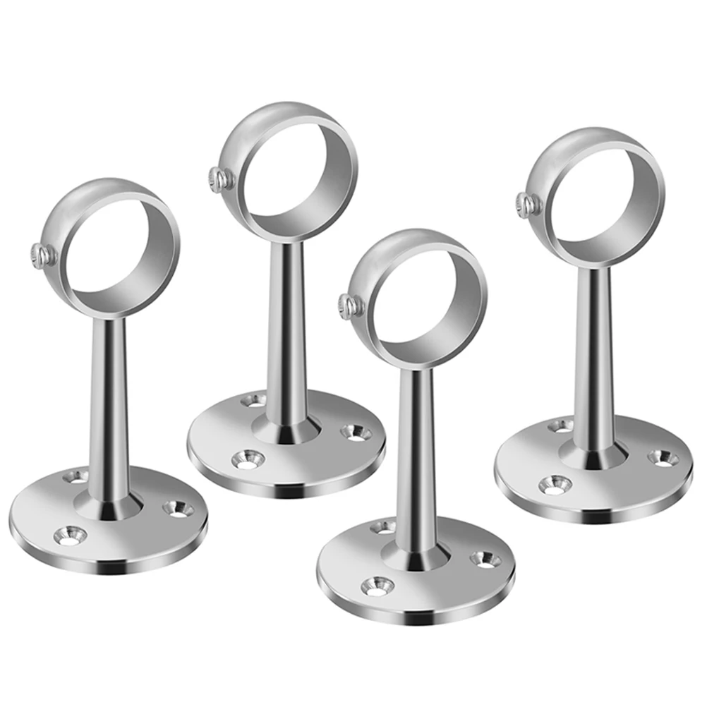 

4Pcs Curtain Rod Support Metal Curtain Rod Brackets Easy Fix Replacement for Office Living Room Bedroom Kitchen Home