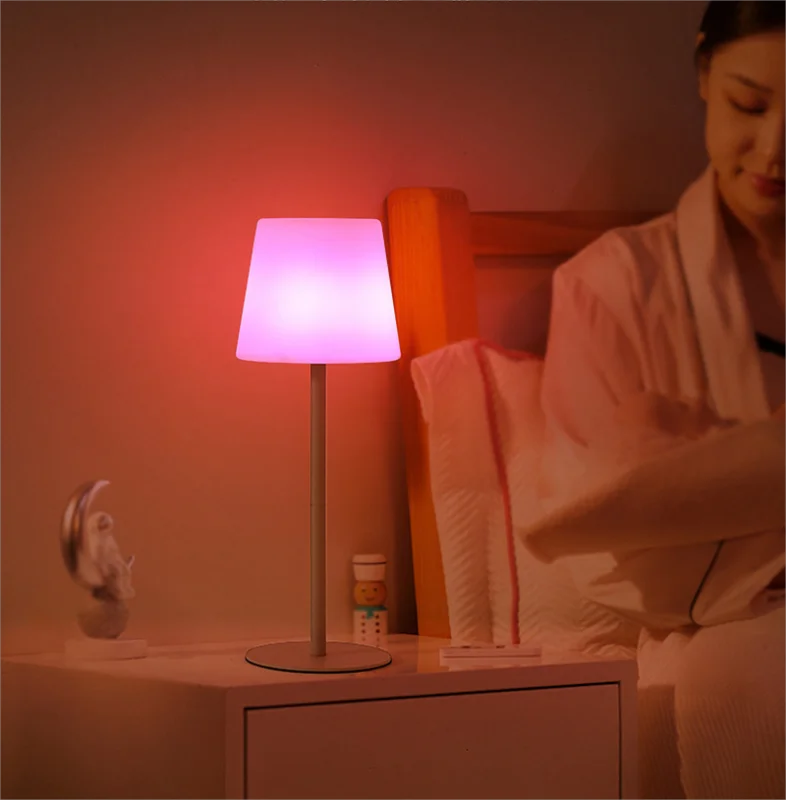 Explosive Bedroom Bedside Small Night Light PE Roller Charging Remote Control Creative Ins Atmosphere Small Table Lamp