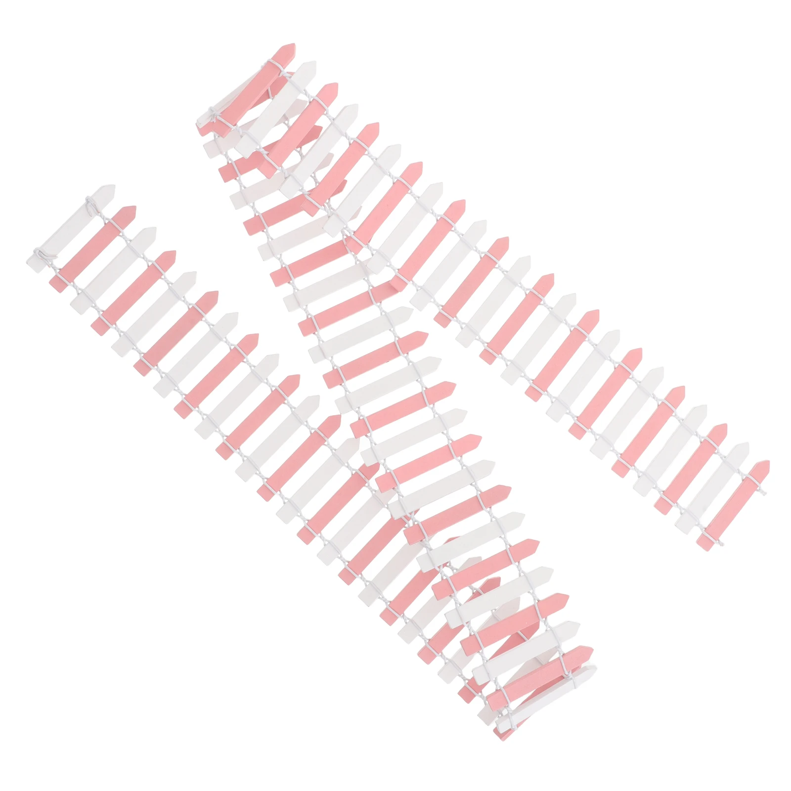 

Micro Landscape Fence Dual Tone Mini Wooden Barrier Garden Edging Decorative Fencing Toy Farm Buildings Realistic Texture