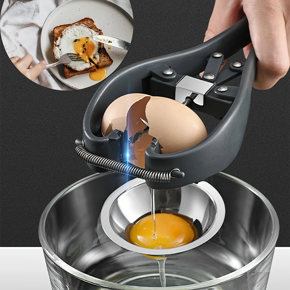 1 Stück Eier cracker, Eier öffner aus Edelstahl, automatisches Eier knack werkzeug, Eier schläger werkzeug, hand gehaltener Eier öffner, einfache Eierschale c