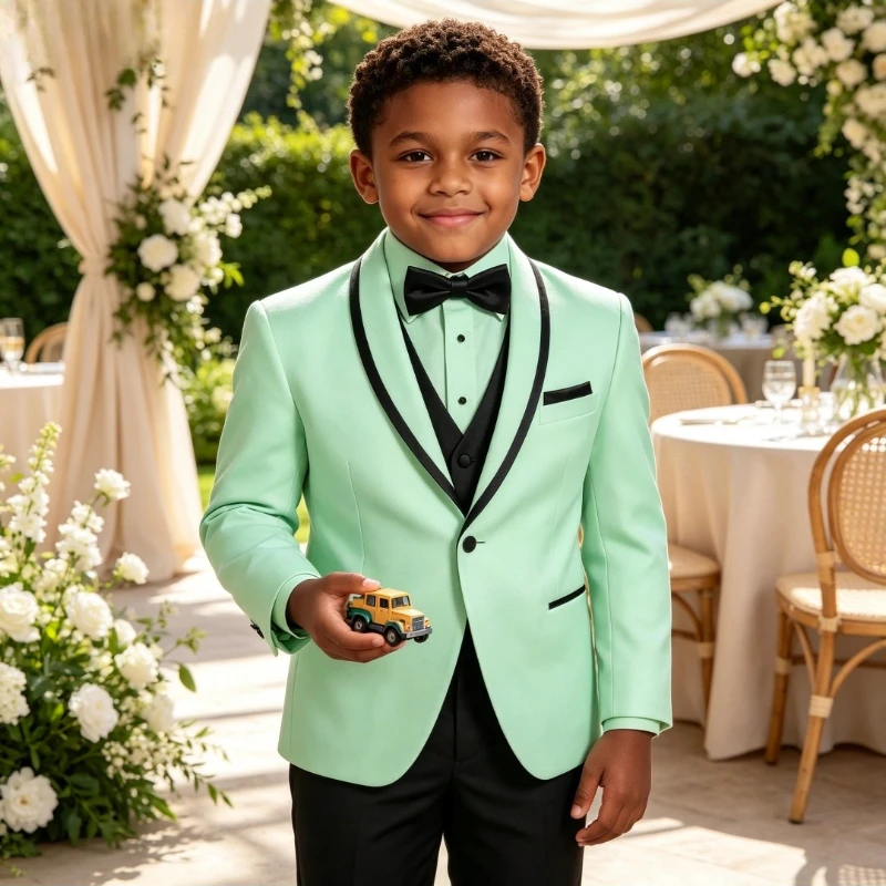 Two Tone Wedding Suits for Boy 3 Pieces Shawl Lapel Child Tuxedo Custom Made Formal Party Attire For Kids Ceremony Events