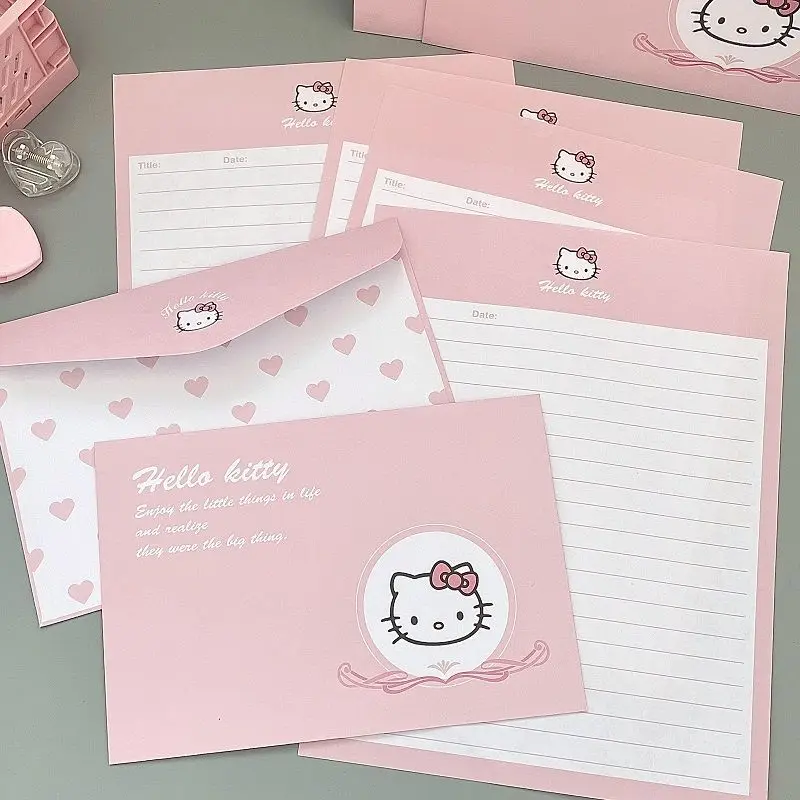 Hello Kitty cute envelope handwritten letter simple high-looking letterhead cartoon kawaii anime character gift greeting card