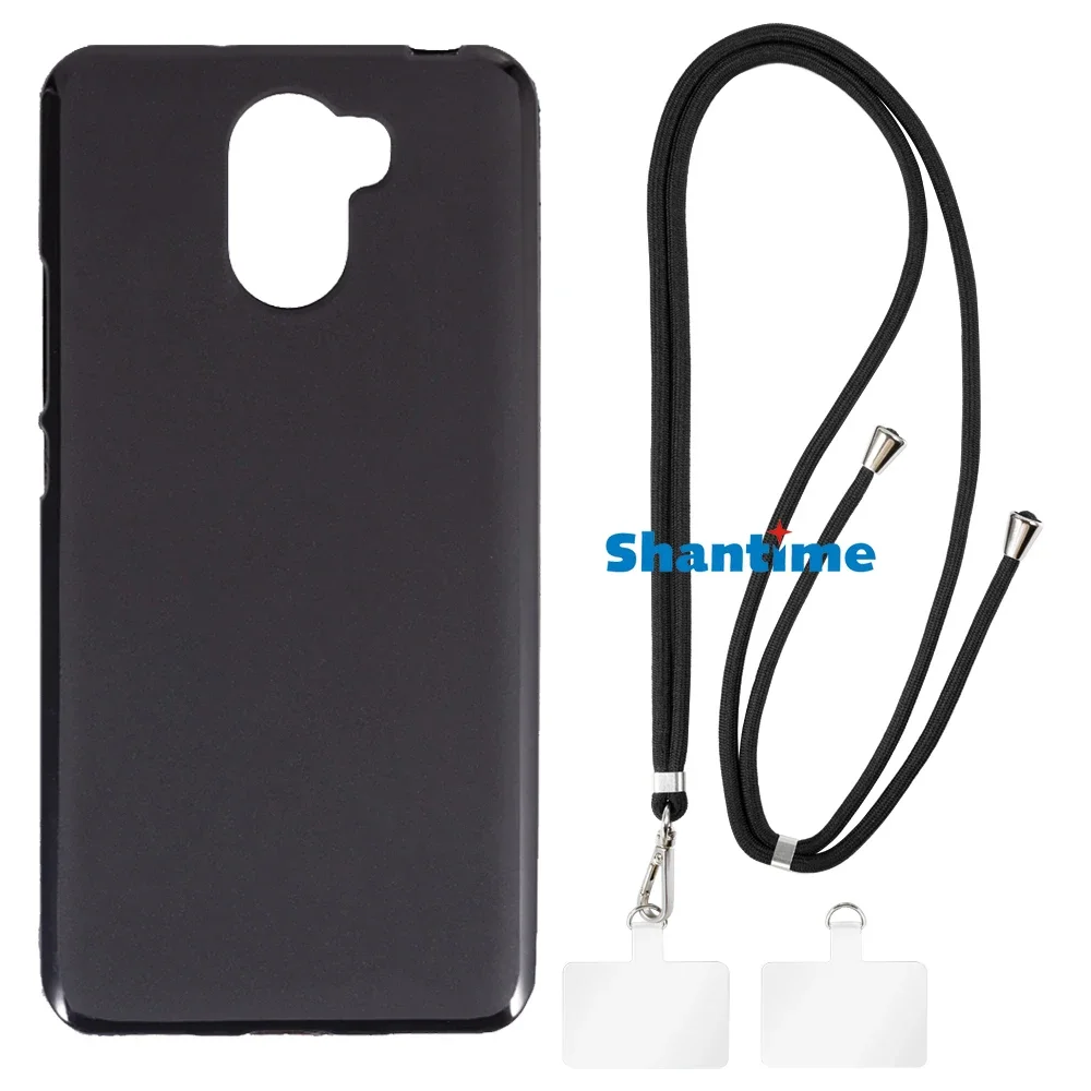 Suitable for Wileyfox Swift 2X Case + Ajustable Neck/Crossbody Lanyards and Spacers, Silicone TPU Cover with Soft