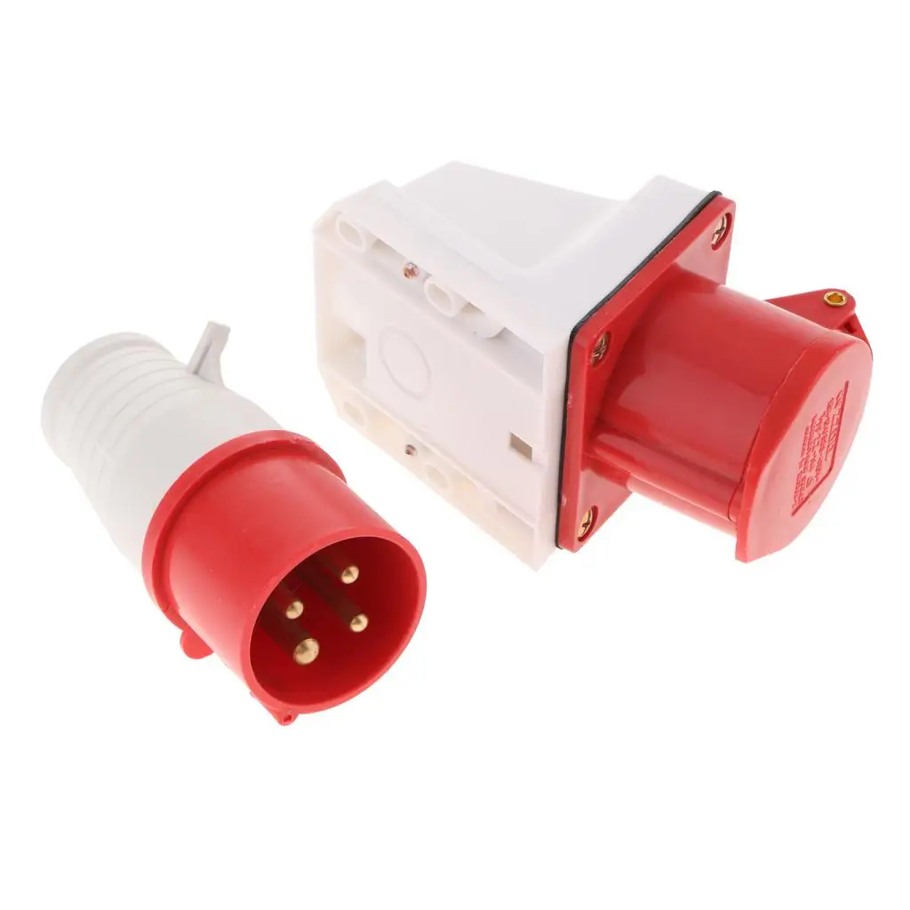 Connector Plug Socket Set Waterproof Male Female Coupler Nylon Electrical Appliance Adapter for Outdoor Installations