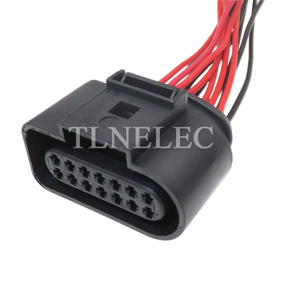 14 Pin Way Automobile Transmission Sealed Socket with Wires Auto Wiring Terminal Connector 6X0973817 6X0973717 1-966846-1
