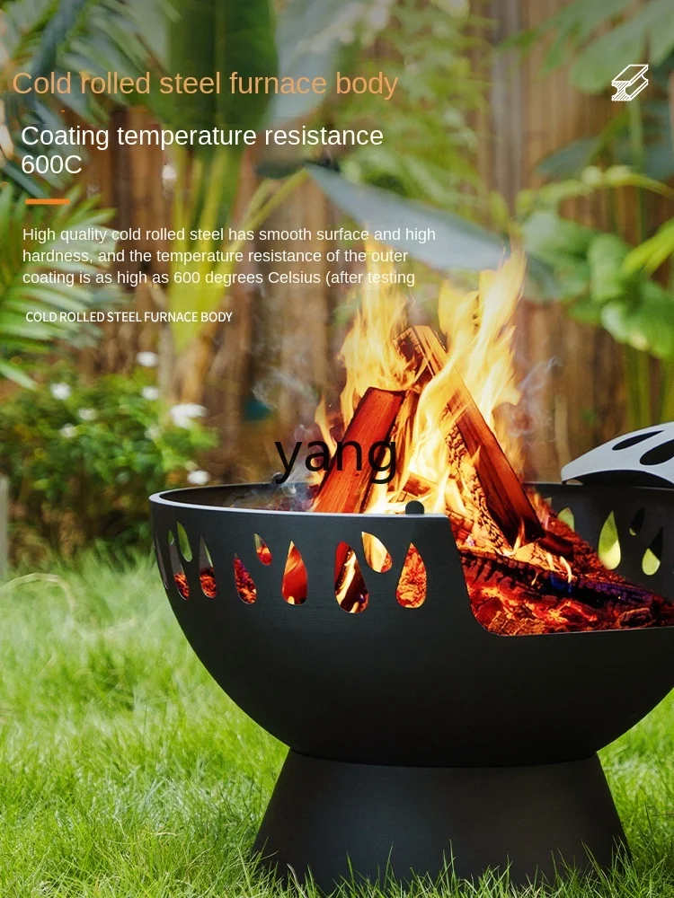 CX Household Firewood Charcoal Camping Portable Garden round Outdoor Warm Pot