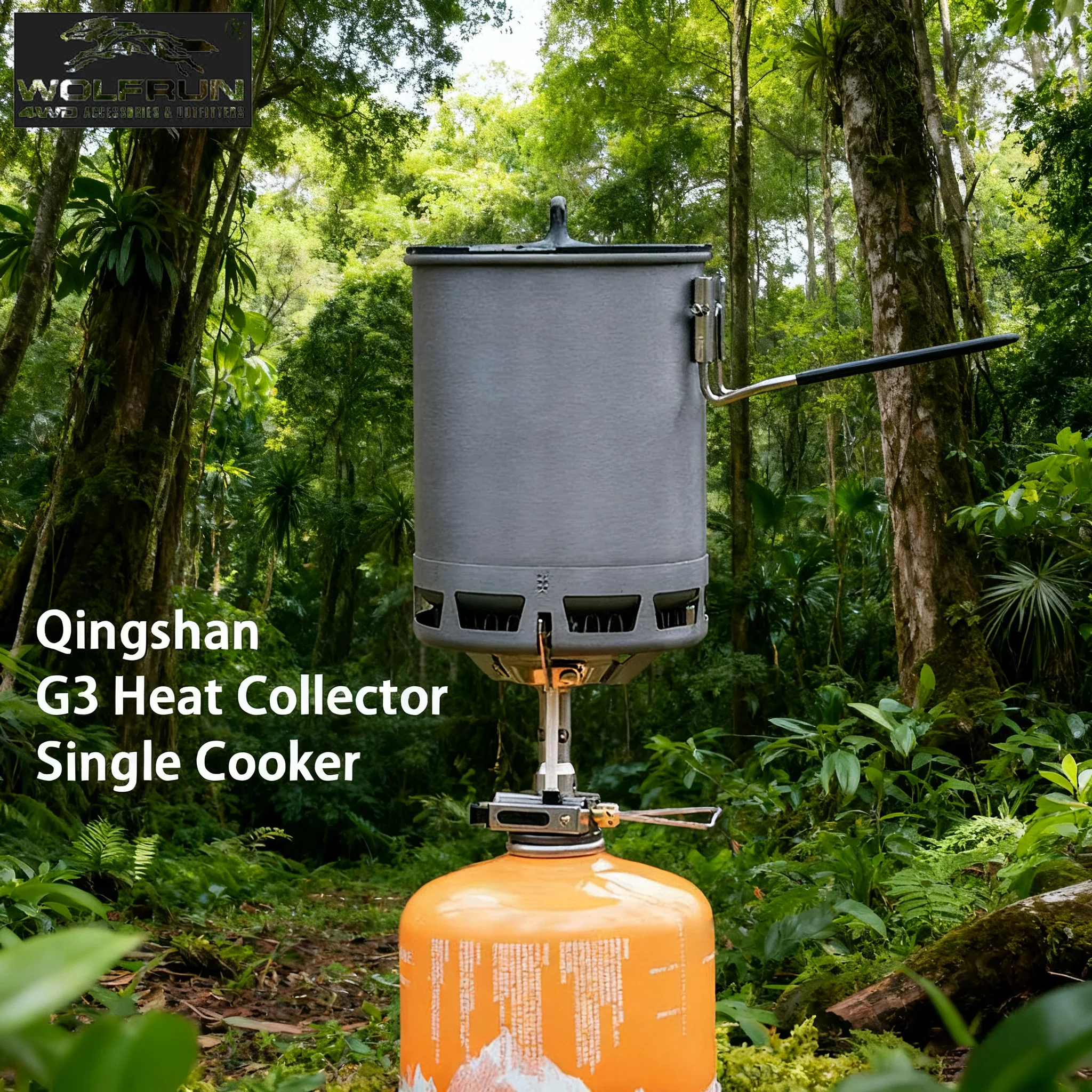 

Outdoor Portable Pot G3 Ultralight Pot 600ml High Efficiency Heat Exchanger Pot for Hiking Travel Lightweight Camping Stove