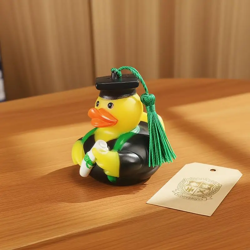 2Pcs Graduation Doctoral Duck Top Hat Duck Car Ornaments Party Decorations Birthday Gifts Ornaments
