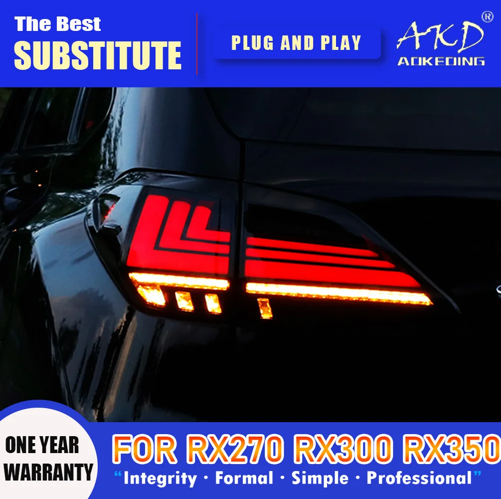 

AKD Tail Lamp for Lexus RX350 LED Tail Light 2009-2015 RX270 RX300 RX400 Rear Fog Brake Turn Signal Automotive Accessories