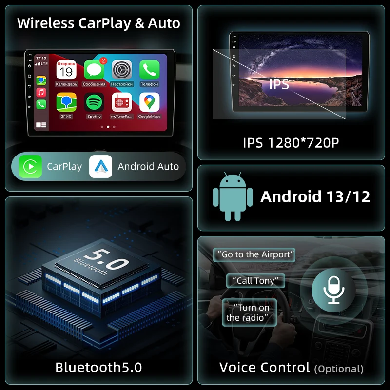 Srnubi Android 12 Carplay Car Radio for Hyundai Solaris Verna Accent 1 2010 - 2016 Multimedia Player 2 Din GPS 4G DVD Head Unit