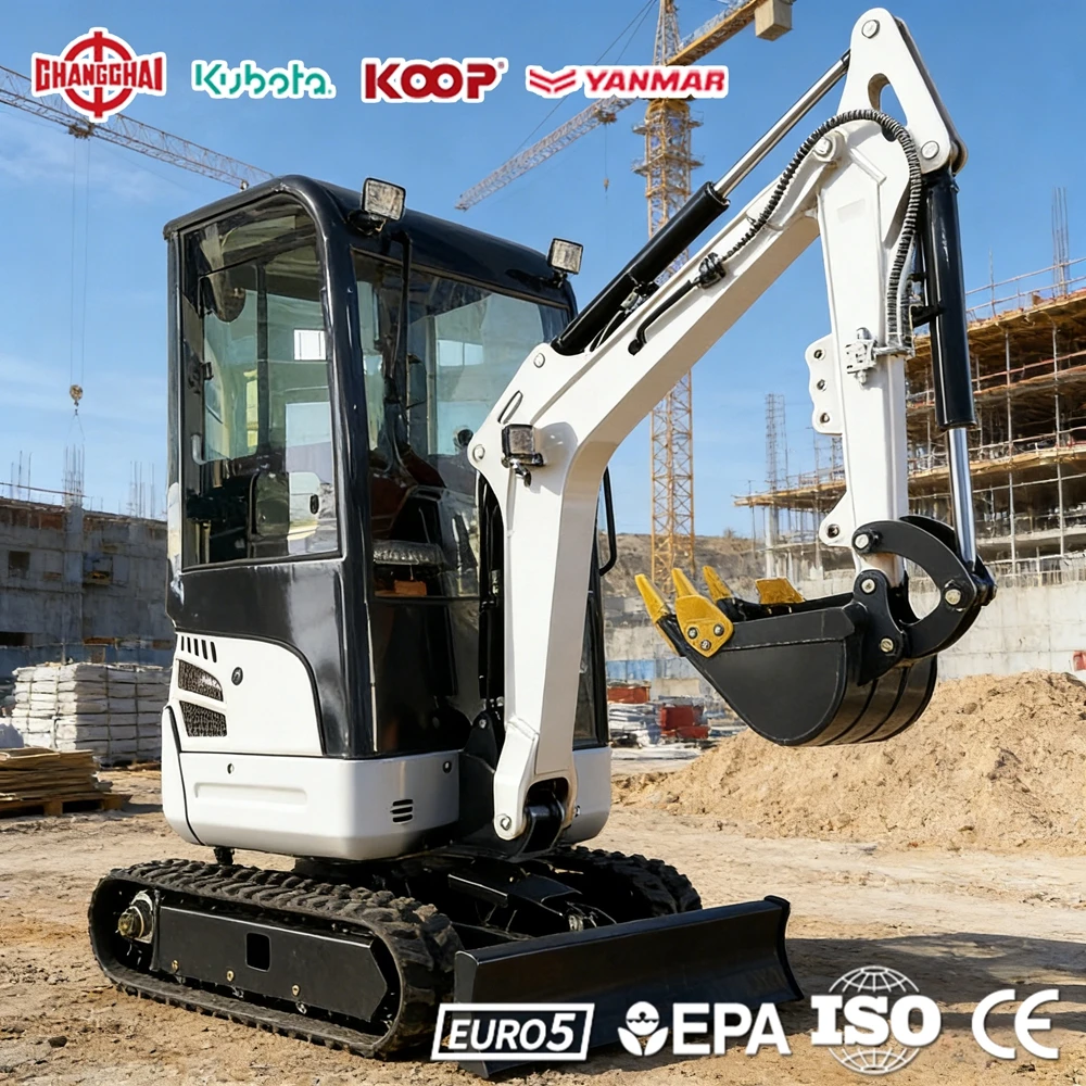 

Мини-экскаватор 1.2 тонны, 1.5 тонны, 2.0 тонны, многофункциональный, для строительства, с сертификатами EPA Euro 5 CE, прямые продажи от производителя