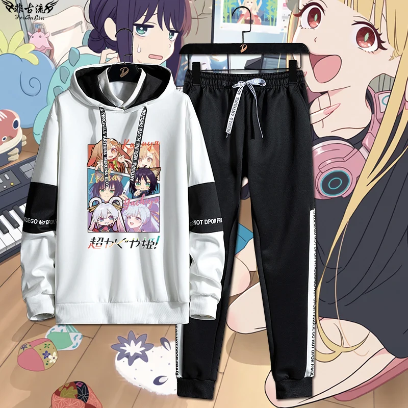 

Ultra-Space Tsukuyomi Higanji Anime Sweatirt Pants Set Autumn Winter Long Sve Long Trousers for Teenagers Faionable