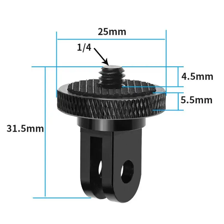 Aluminiumlegierung, Schnellverschluss, Stativhalterung, flache Oberfläche, Schnalle, Basisadapter, 1/4 Gewinde, für Gopro 13 12 Action-Kamera-Zubehör – Detail 16