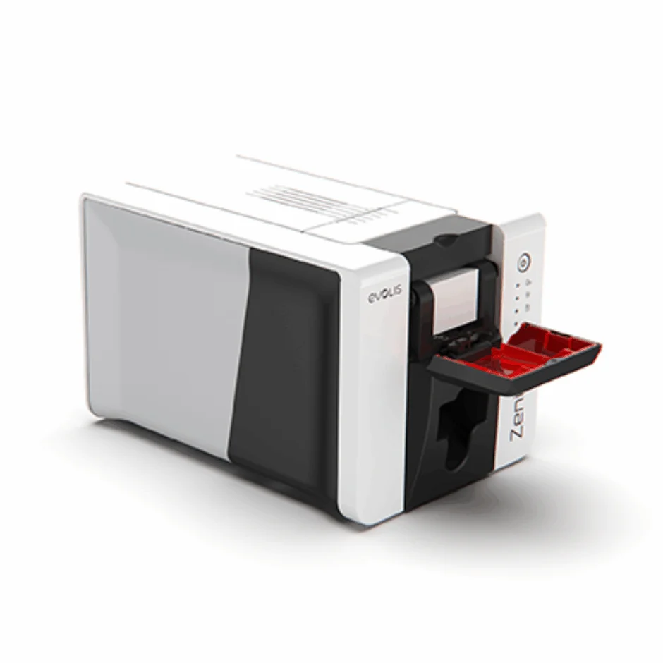 الأصلي Evolis Zenius سطح المكتب طابعة بطاقات PVC معرف آلة طباعة ملونة التسامي الوصول شارة IC صور Vip بطاقات قابلة لإعادة الكتابة