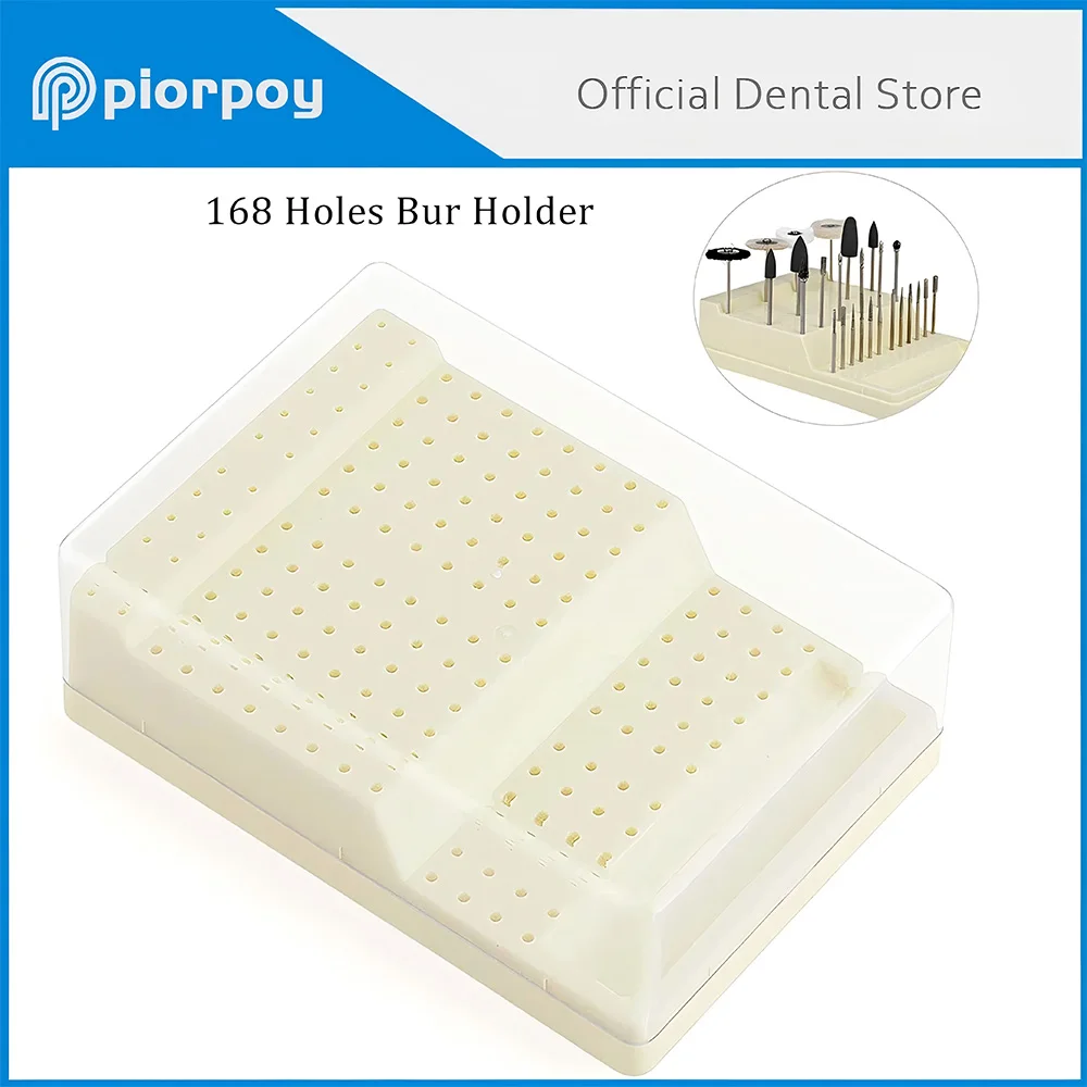 

PIORPOY 168Holes Dental Bur Holder Plastic Dentistry Drills Placement Box Sterilizer Case Autoclave Disinfection Box Odontologia