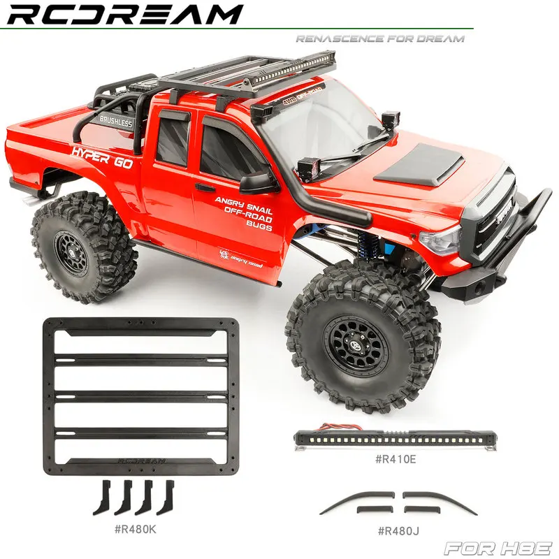 RCDream Roof Rack Mount Platform LED Light Bar Visor for MJX H8E 1/10 RC Crawler Upgrade Parts Accessories