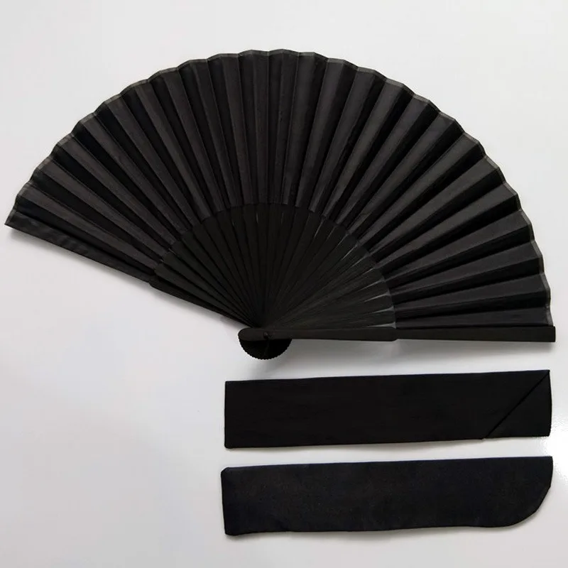 Black Hand Fan Vintage Folding Fans Wedding Party Favor Supplies Dance Home Decorative