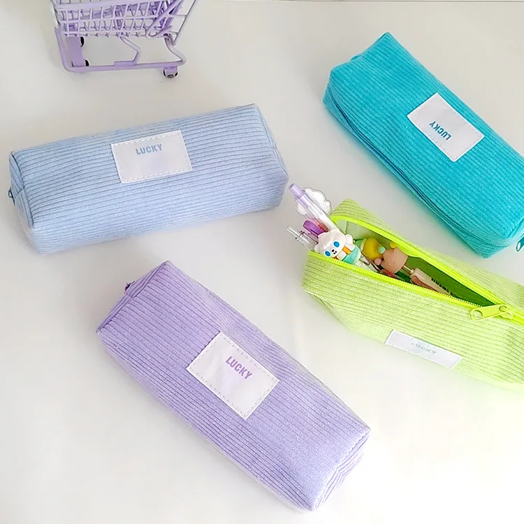 1 Pcs Kawaii Pencil Case Cute candy color Pencil Box Pencilcase Pencil Bag School Supplies Stationery