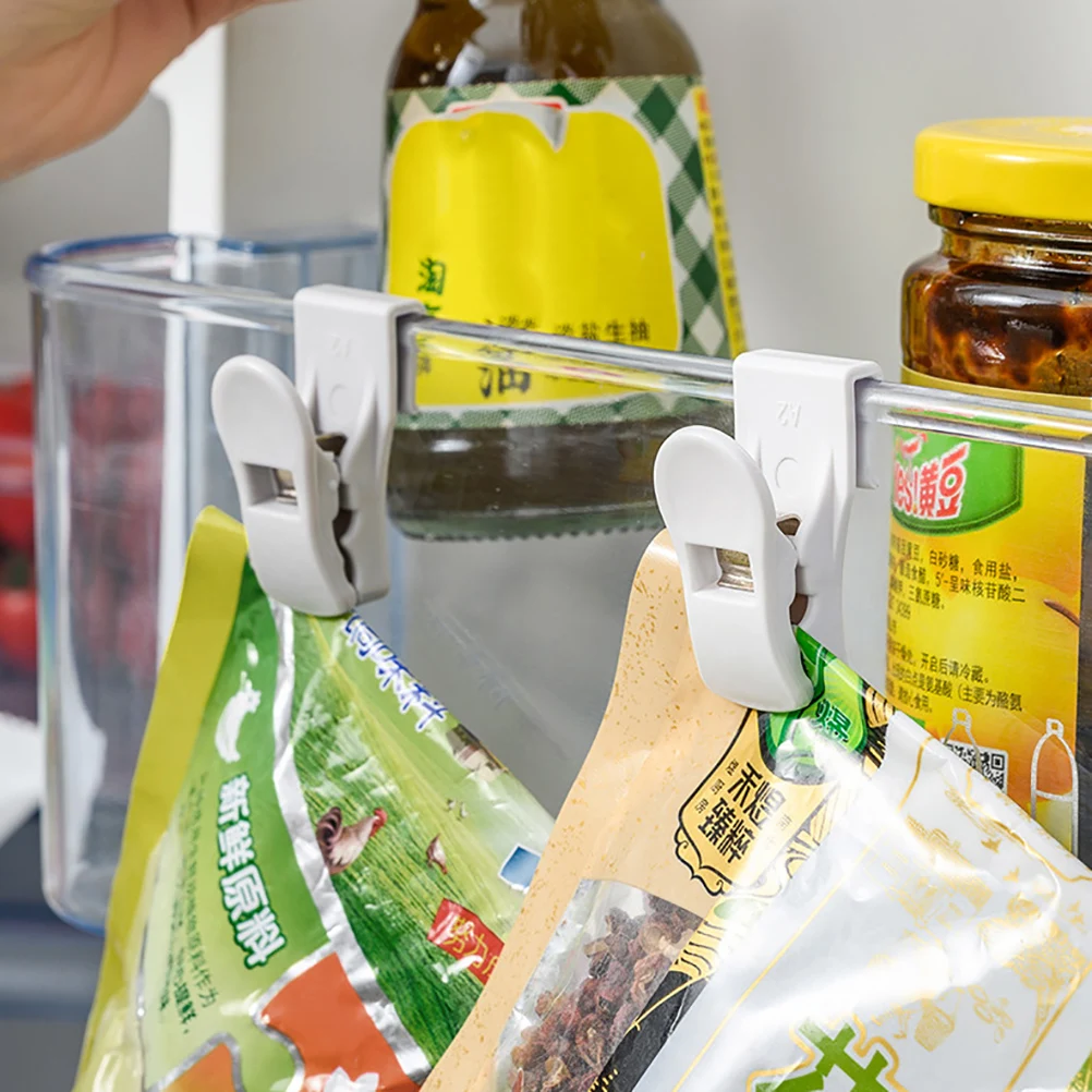 

8Pcs Fridge Hanging Clip Refrigerator Side Door Storage Organizer ABS No Tools Required Refrigerator Clip