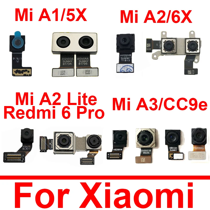 For Xiaomi Mi A1 A2 Lite A3 5X 6X Back Main Camera For Redmi6Pro CC9e Flex Cable Phone Small Front And Rear Camera Repair Parts