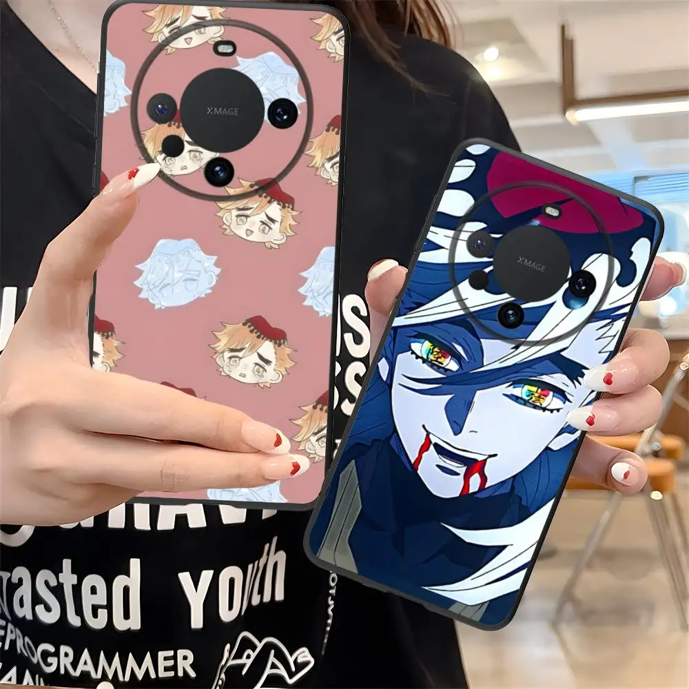 

Demon Slayer Douma Phone Case for Huawei Mate 60 50 40 30 20 10 Pro Plus Lite E 5G Black Luxury Smartphone Pretty