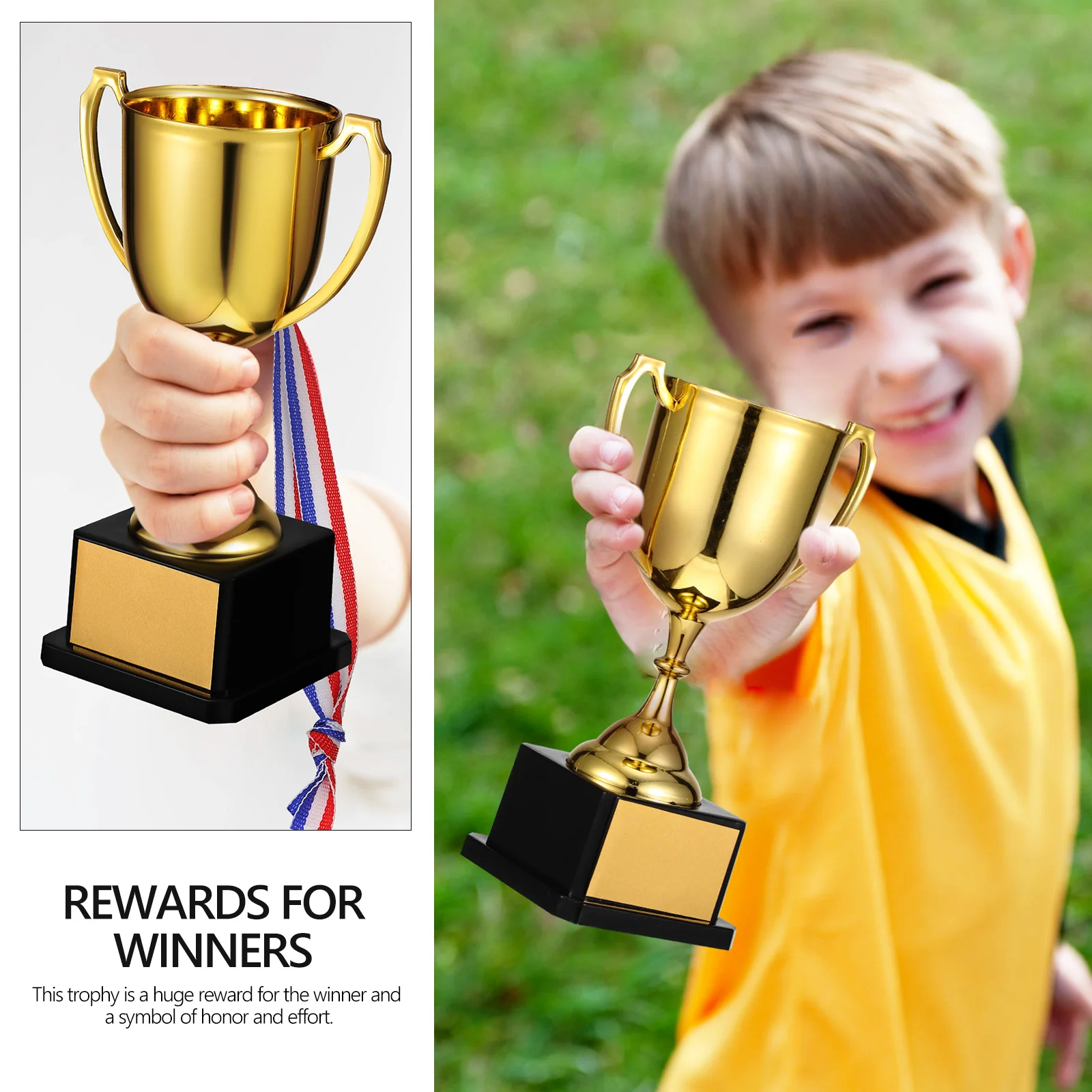 Gold Trophy with Foil Game Reward Prize Celebration Awards For Games Winner Trophies Sports Party Mini