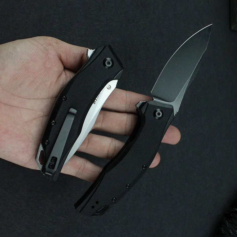 

New 0357 Outdoor Camping Folding Knife 8CR13 Blade G10 Handle Pocket Survival Tactical Hunting Utility Fruit Knives EDC Tool