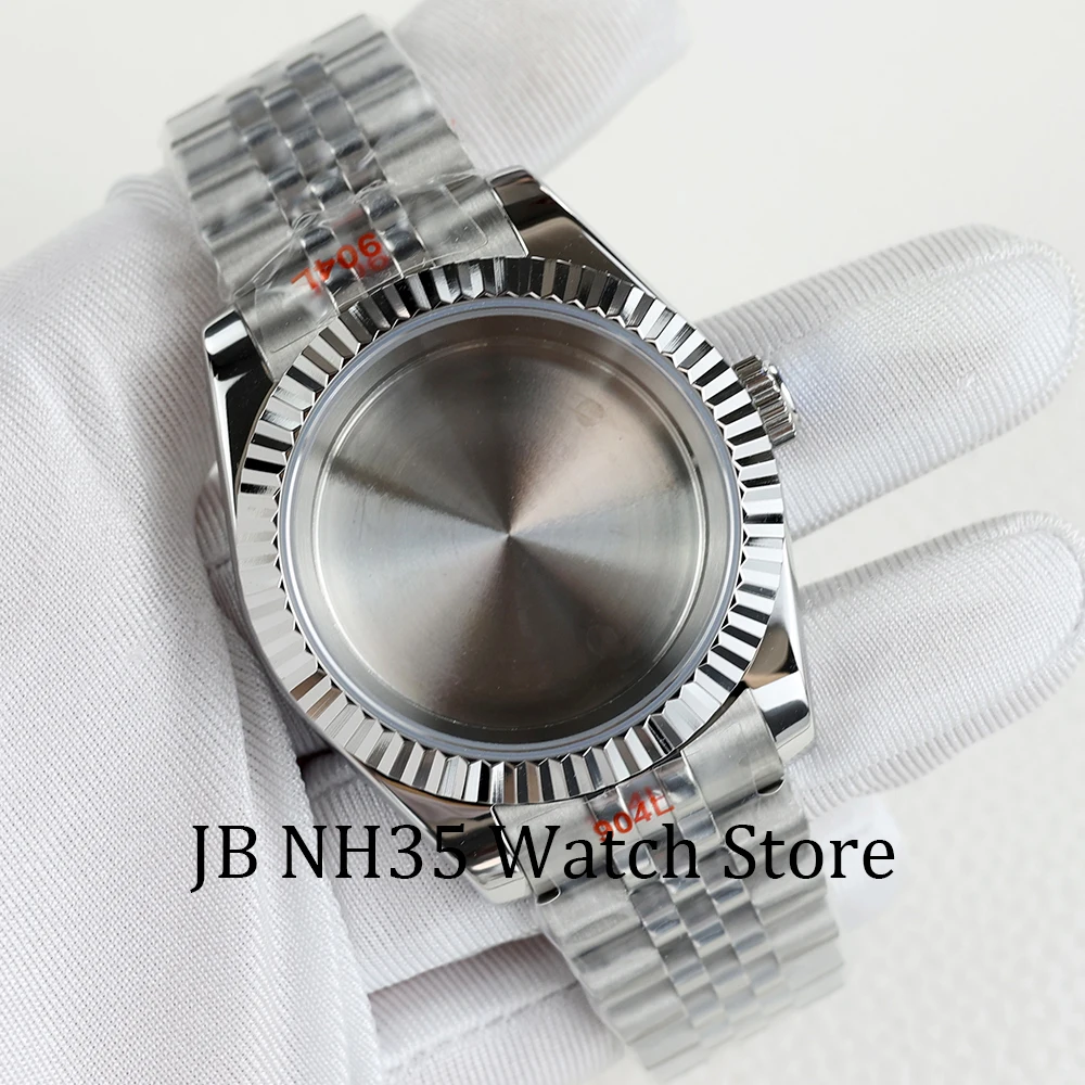 

36mm/39mm NH35 watch cases sapphire glass stainless steel jubilee bracelet fit NH35 NH36 movement 28.5mm dial datejust case