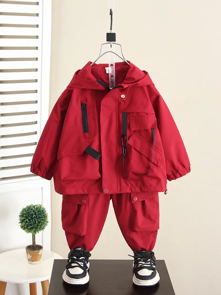 Kids Tracksuit Children Sportswear Casual Baby Boy Hardshell Jacket+Pants 2pcs/Set Spring/Autumn Fashion Outdoor Suit 2-11 Years