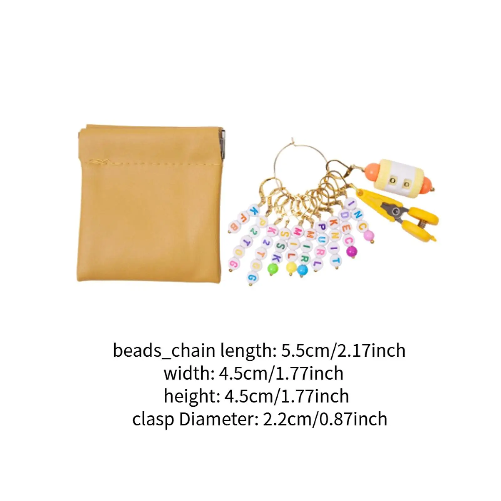 Letter Stitch Markers with Scissors Handmade for Sewing Crochet Weaving