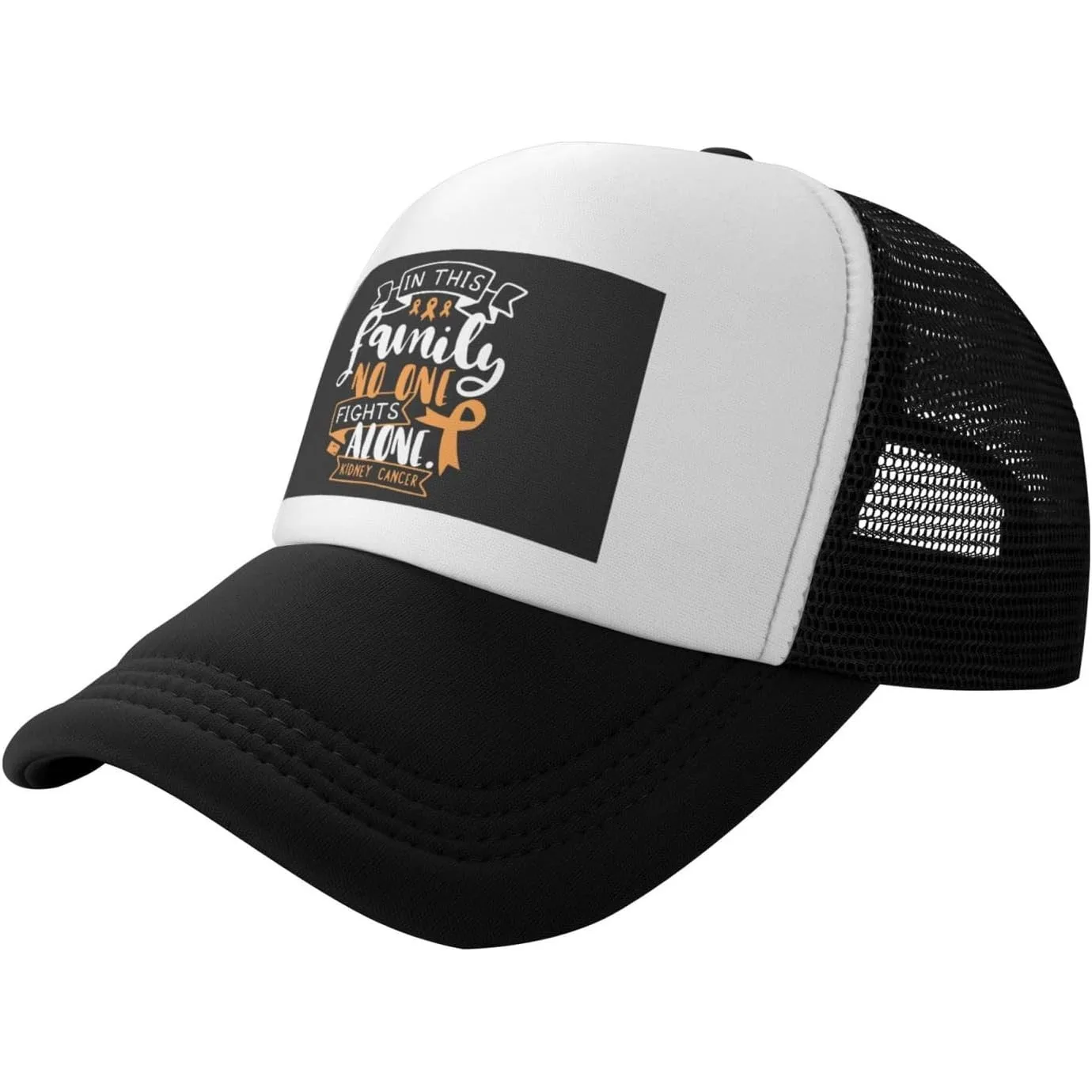 Kidney Cancer Awareness Trucker Hat Breathable Mesh Unisex Snapback Cap for Outdoors