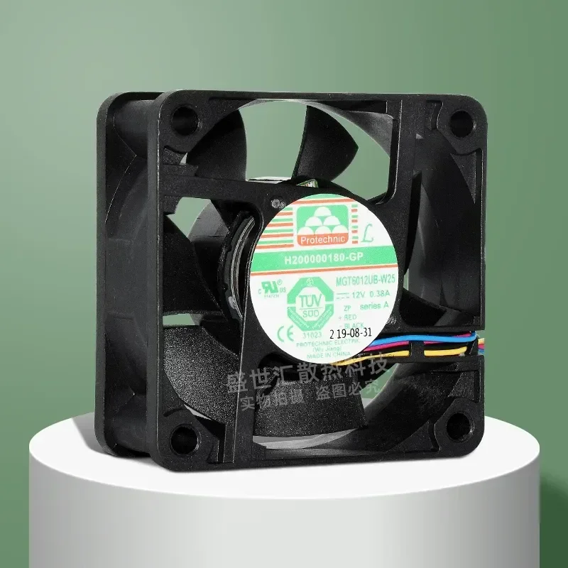 for MGT6012UB-W25 for Yongli 6025 12V 0.38A Large Air Volume Chassis Server PWM Speed Control Fan 6CM