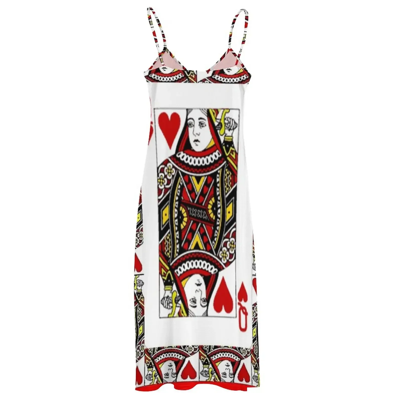 QUEEN OF HEARTS PLAYING CARDS ARTWORK Sleeveless Dress Women's summer dress women's summer clothing 2025 Party dresses Dress